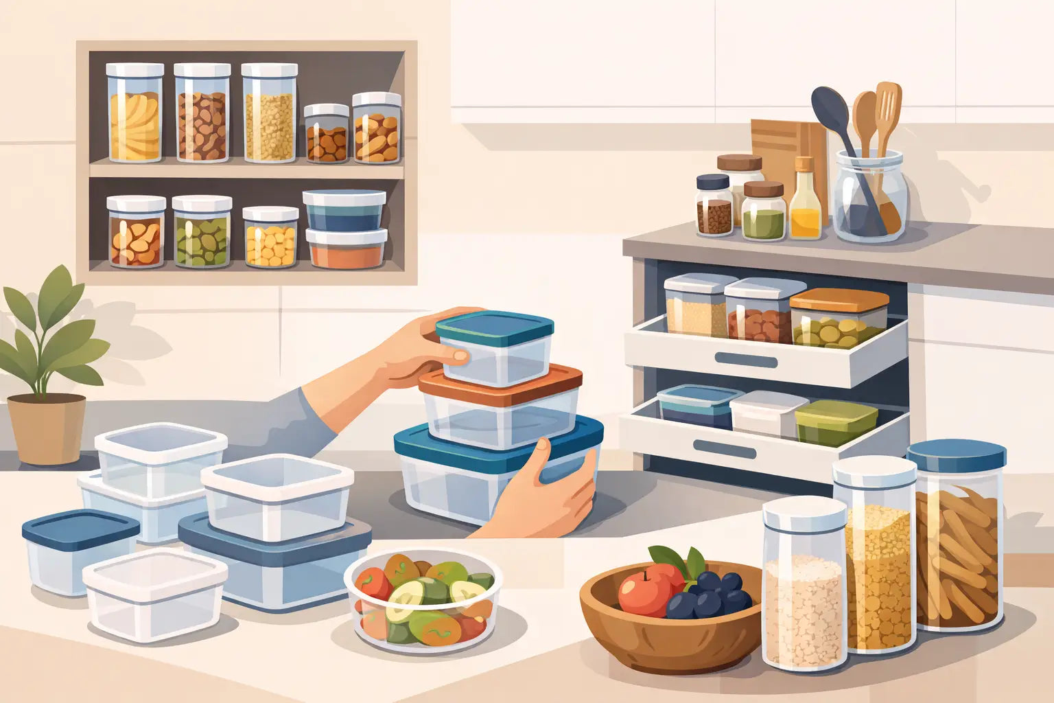 How to Organize Kitchen Containers Right