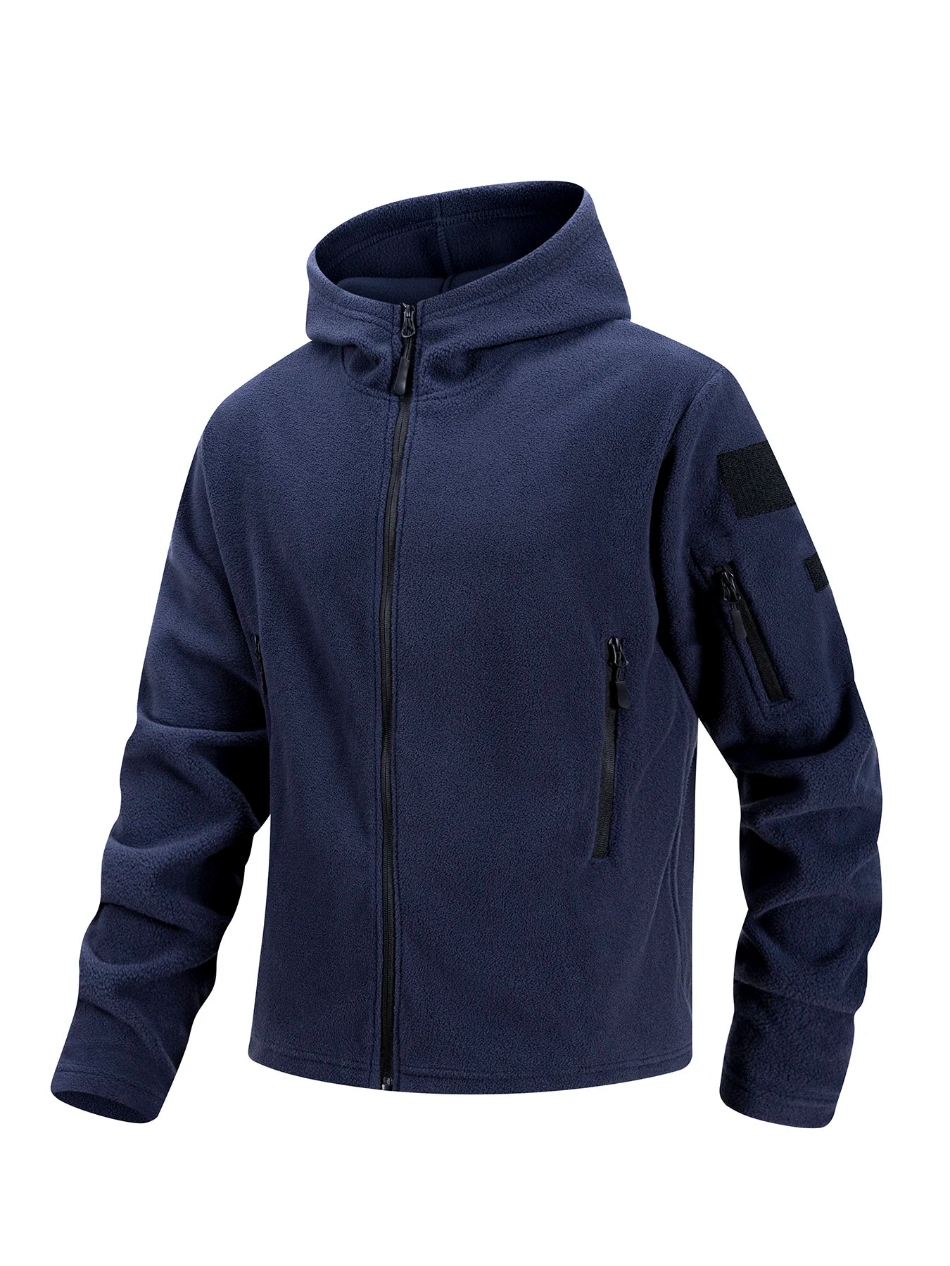 Men's Hiking Tactical Fleece Full Zip Hooded