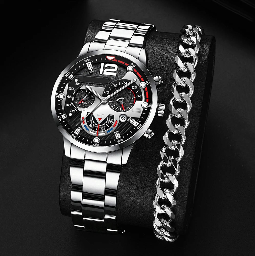 Luxury Calendar Quartz Watches Man