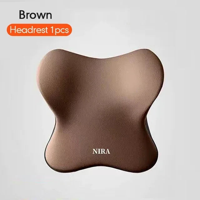 Comfortable Memory Foam Car Seat Cushion with Lumbar Support and Neck Pillow