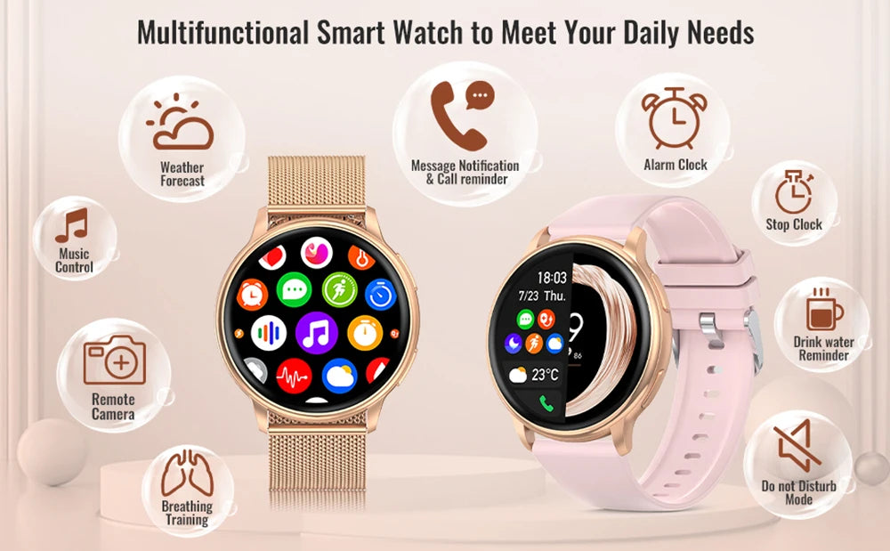 Smart Watch Women Fitness Tracker Heart Rate