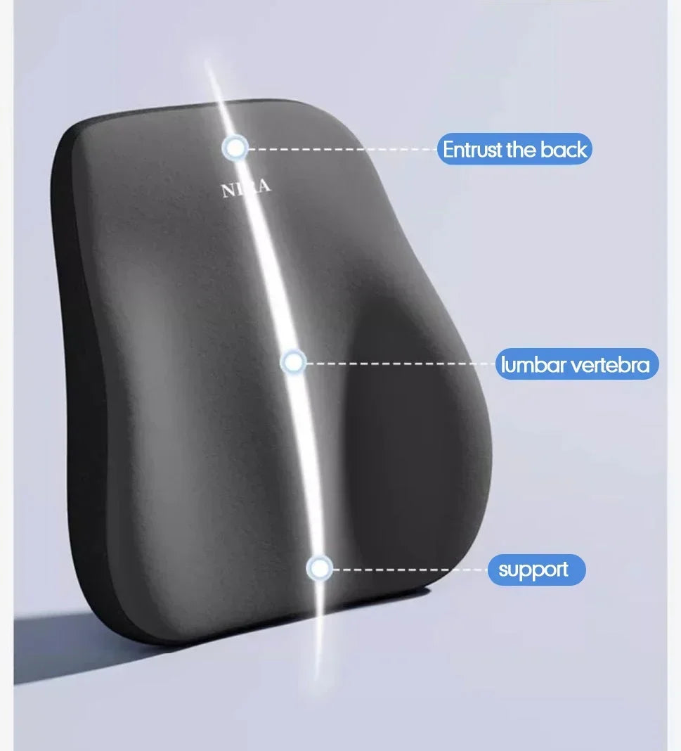 Comfortable Memory Foam Car Seat Cushion with Lumbar Support and Neck Pillow