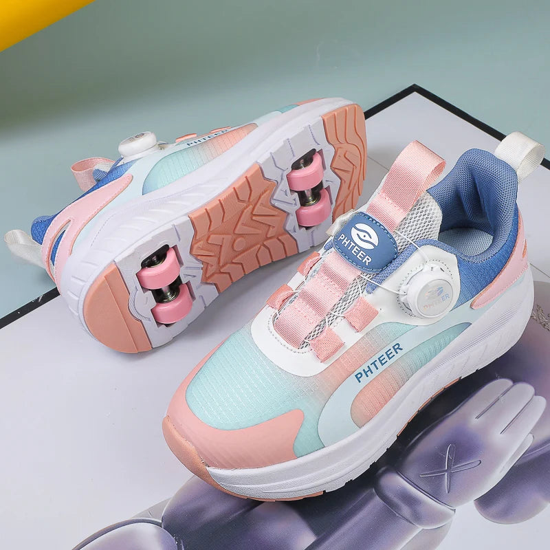 Two Wheels Roller Skating Shoes With Light