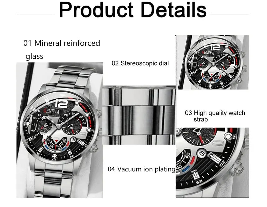 Luxury Calendar Quartz Watches Man