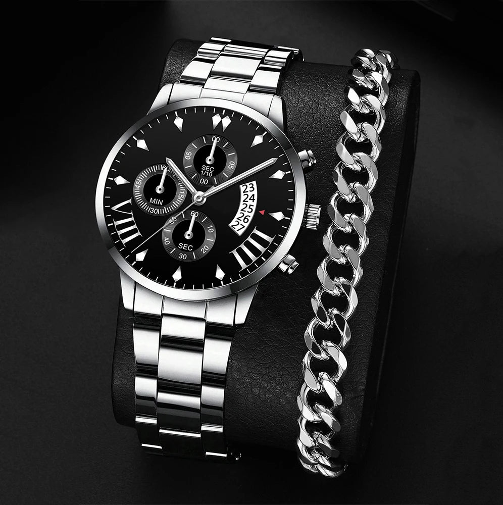 Luxury Calendar Quartz Watches Man