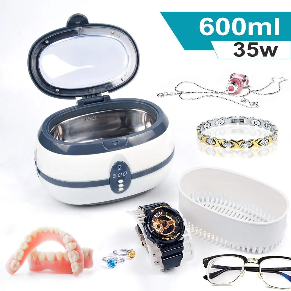 Ultrasonic Cleaner Bath and Basket for Cleaning Jewelry
