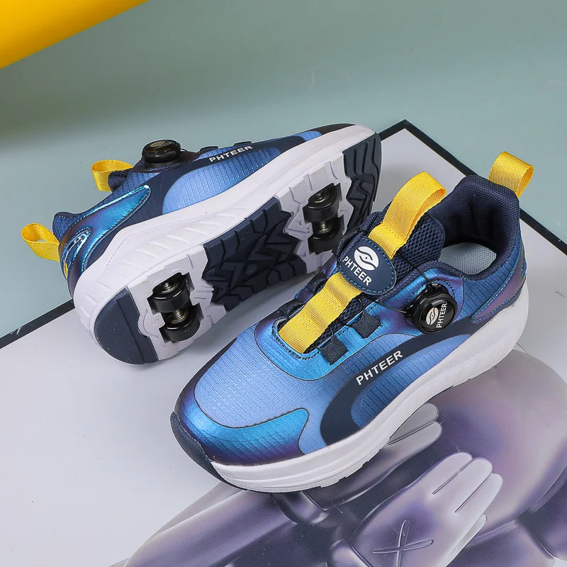 Two Wheels Roller Skating Shoes With Light