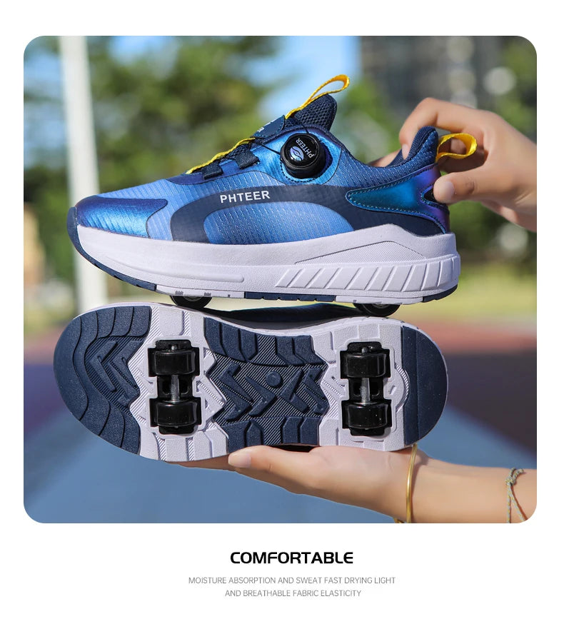 Two Wheels Roller Skating Shoes With Light