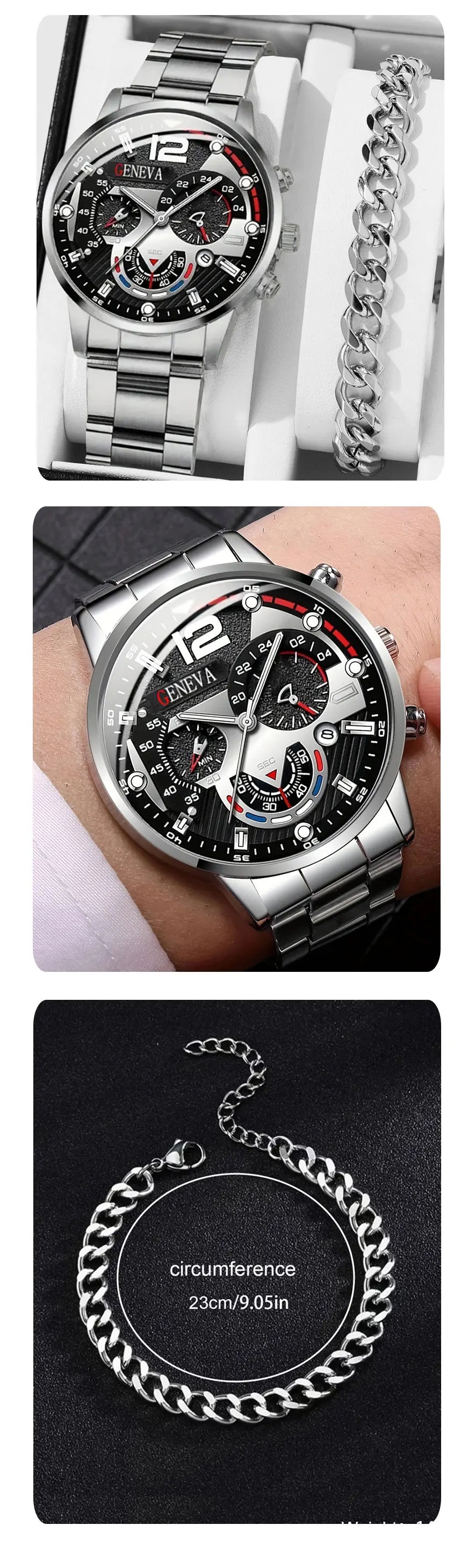 Luxury Calendar Quartz Watches Man