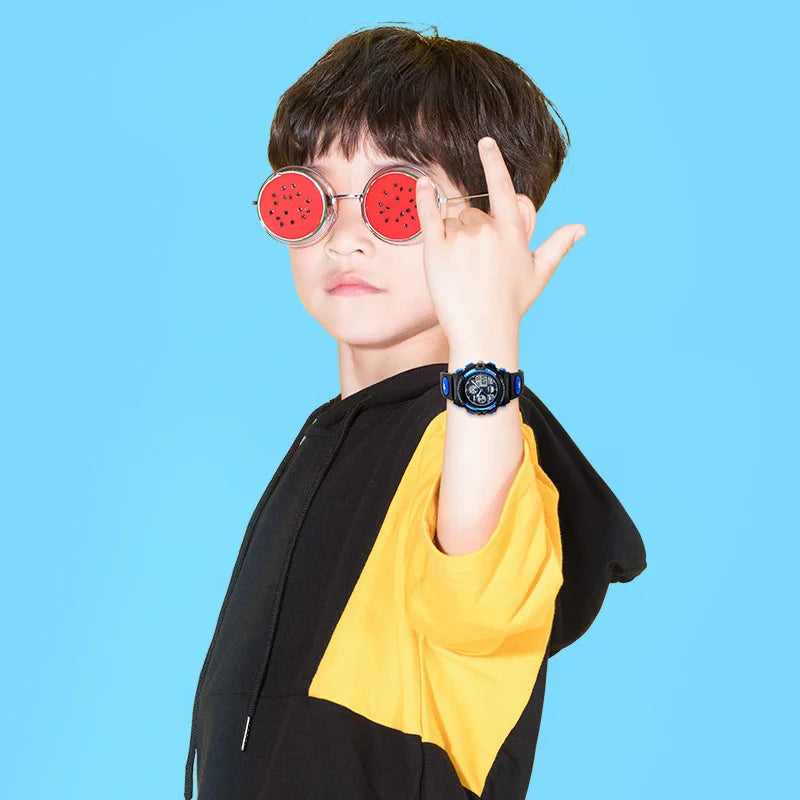 Waterproof Chrono Alarm Children Wristwatch For Boys Girls