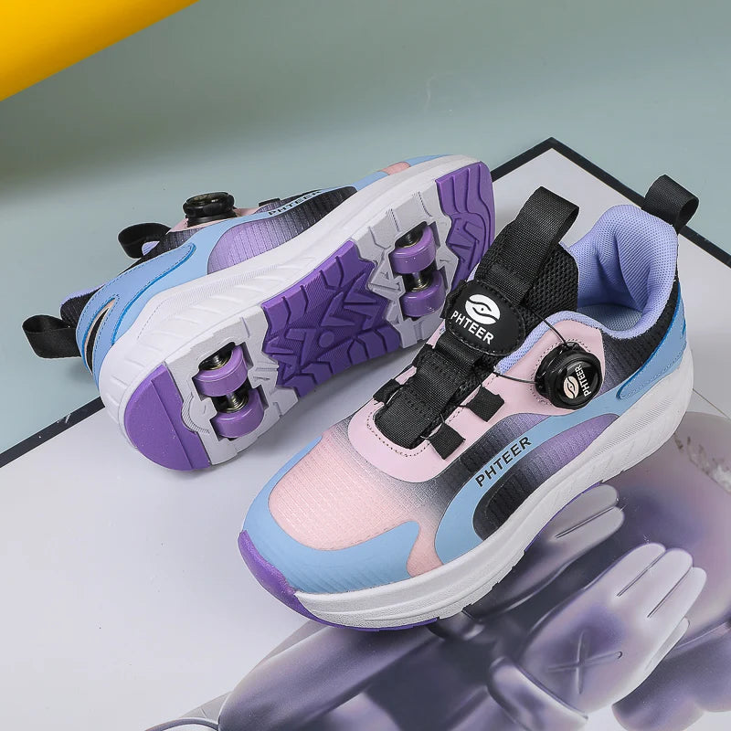 Two Wheels Roller Skating Shoes With Light