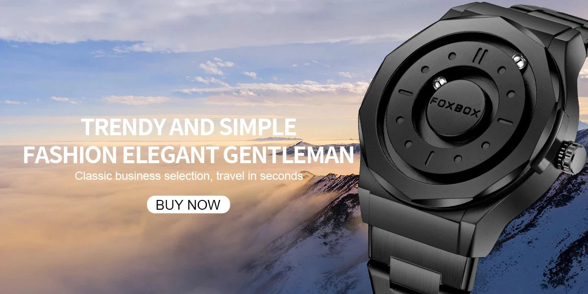 Outdoor Sports Waterproof Scrolling Pointer Magnetic Force Watch Men