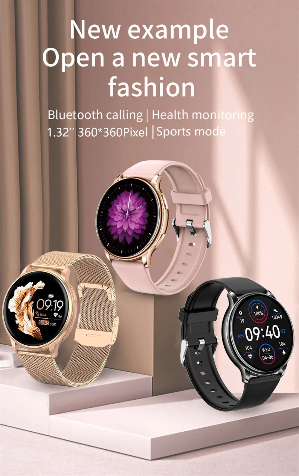 Smart Watch Women Fitness Tracker Heart Rate
