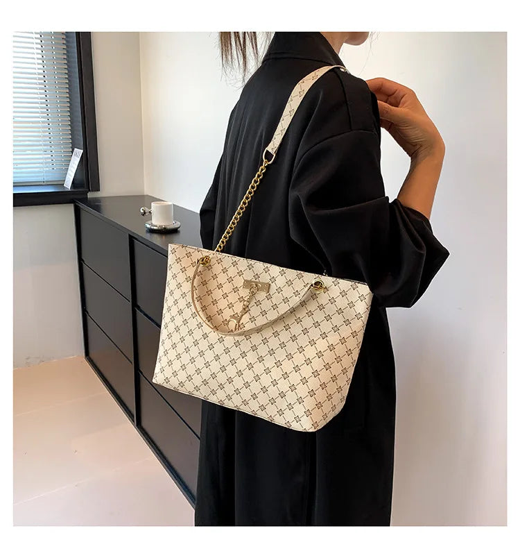 Soft Leather Large Capacity Tote Women Bag