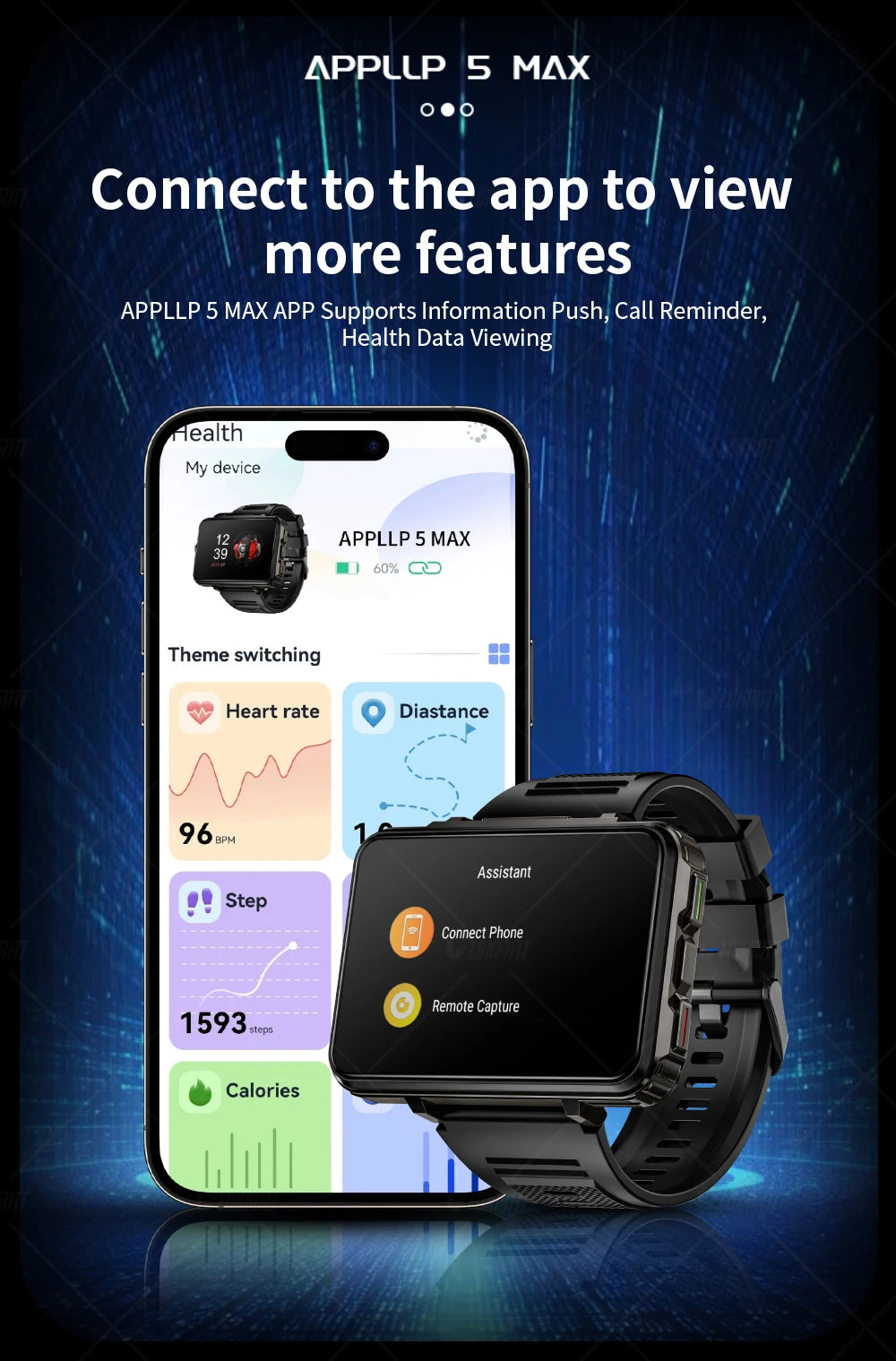 Smartwatches Dual Camera with Flashlight Gaming Watch