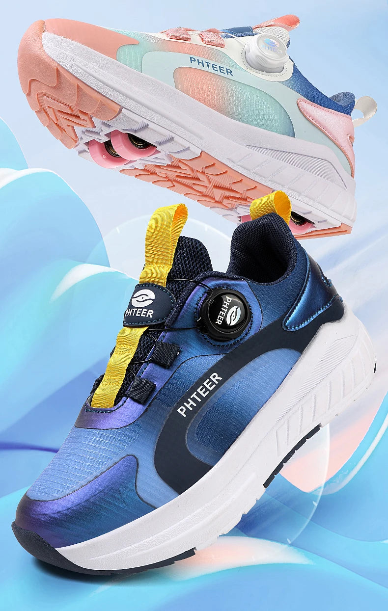 Two Wheels Roller Skating Shoes With Light