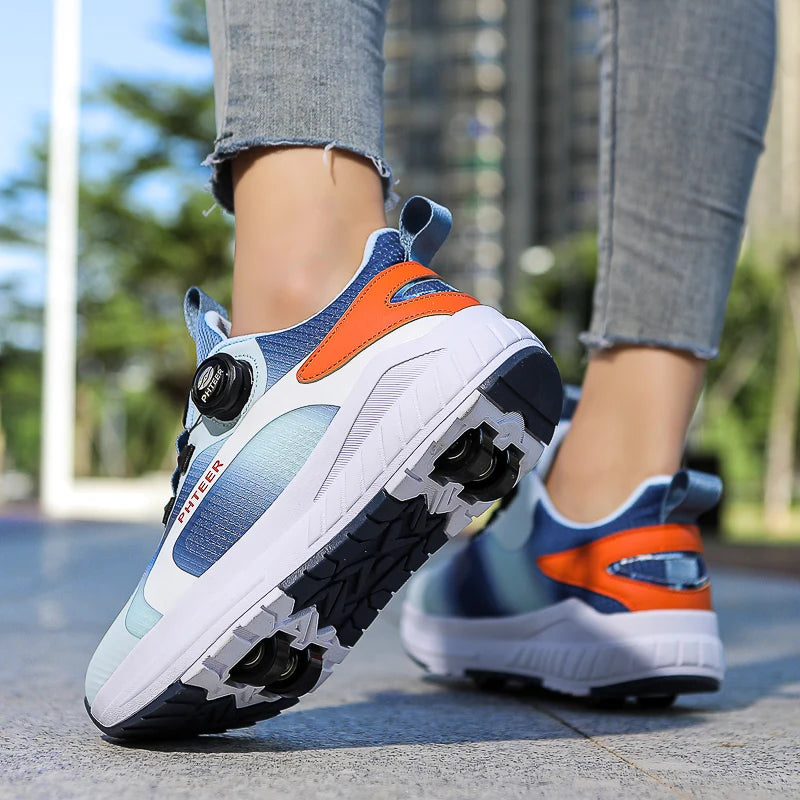 Two Wheels Roller Skating Shoes With Light