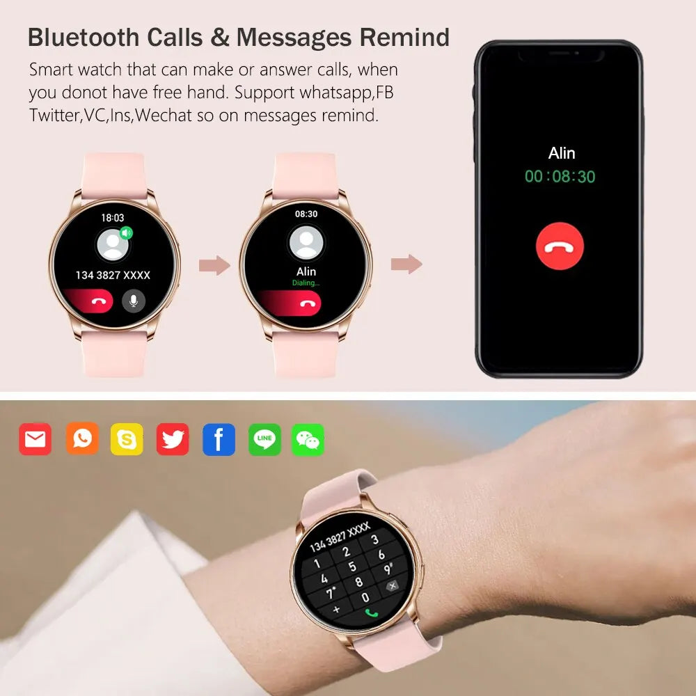 Smart Watch Women Fitness Tracker Heart Rate