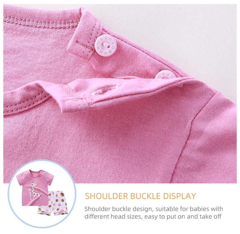 2PCS Cotton Short sleeve Children Clothing Suit