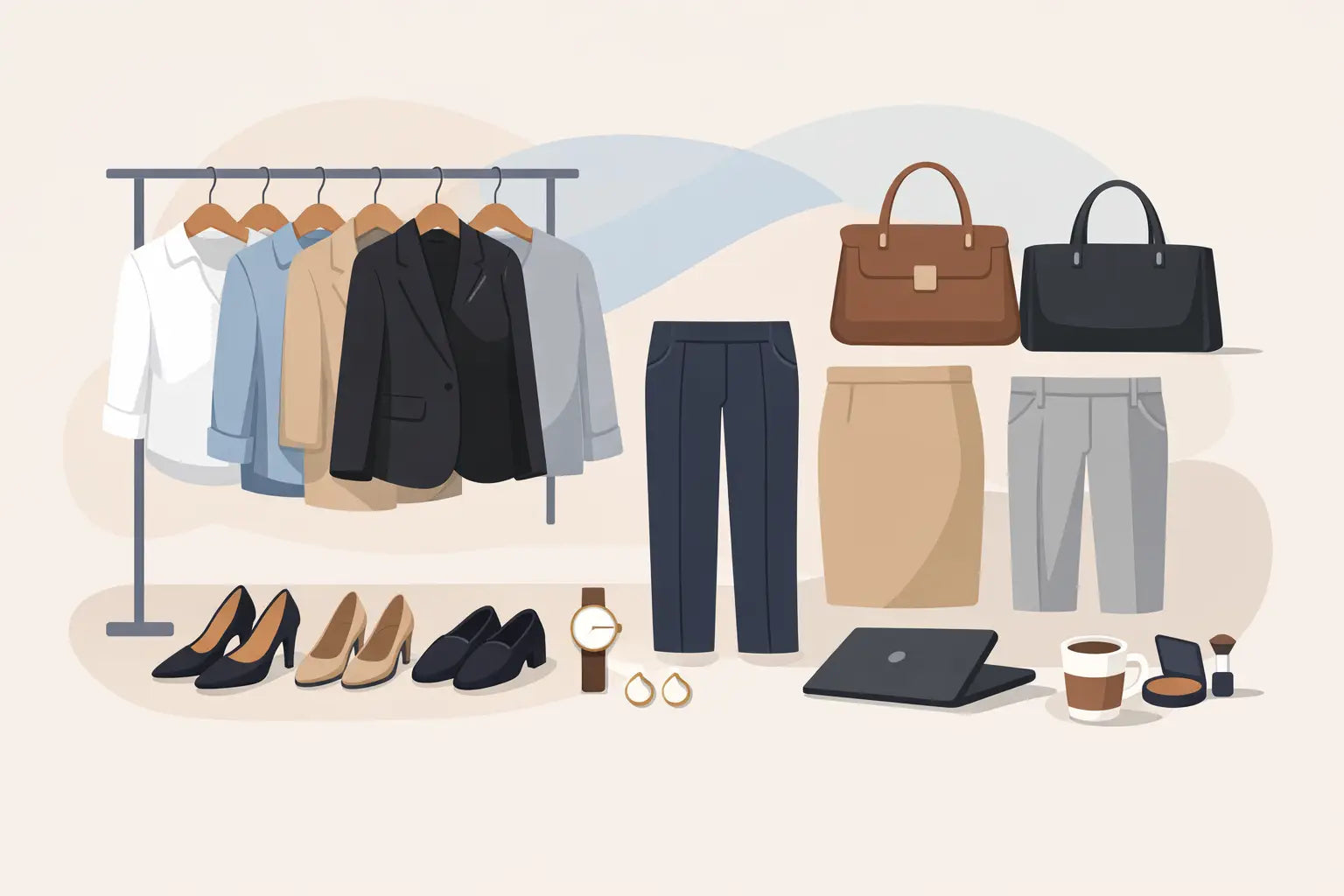Capsule Wardrobe Example for Workweek