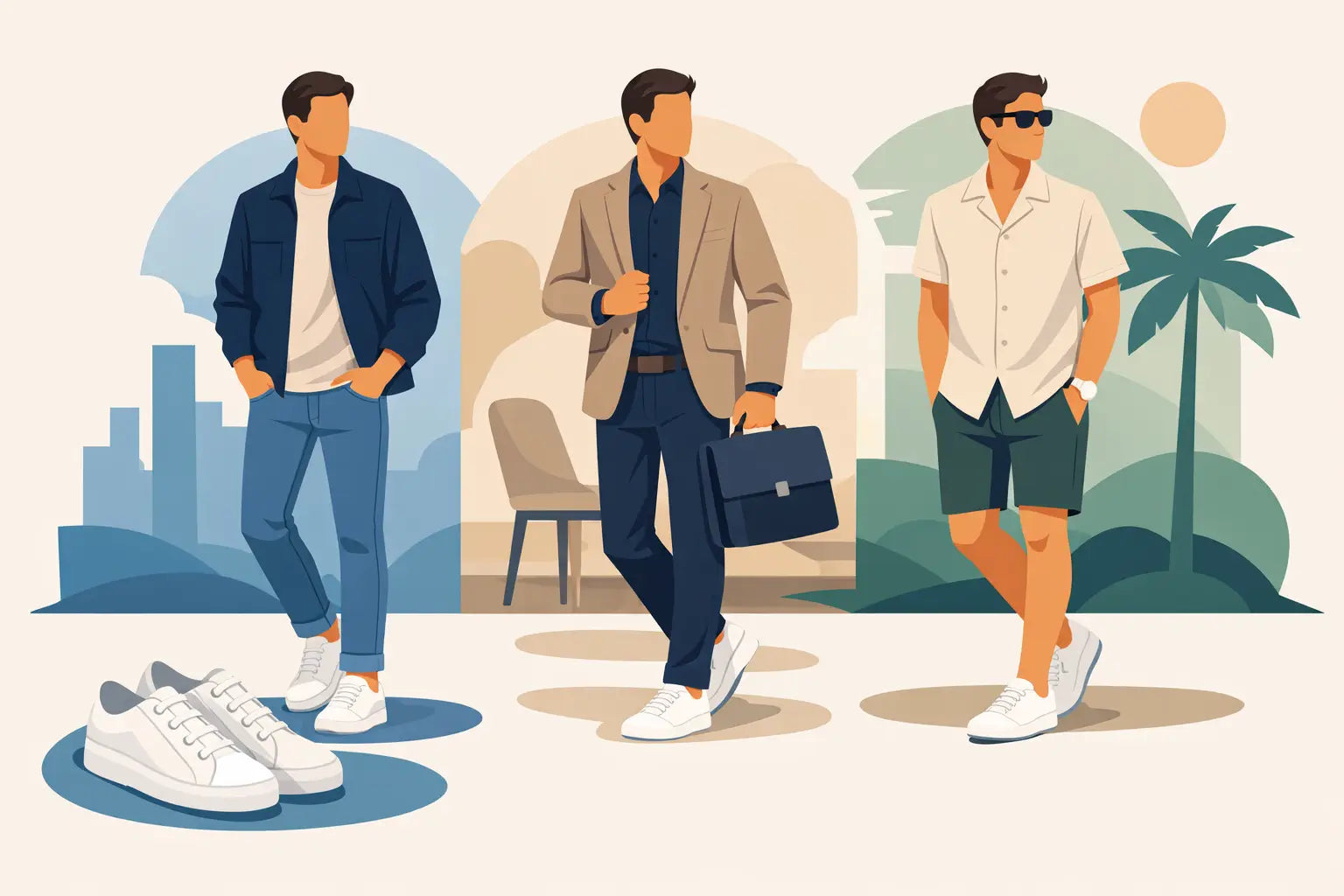 Men Outfit Ideas With White Sneakers