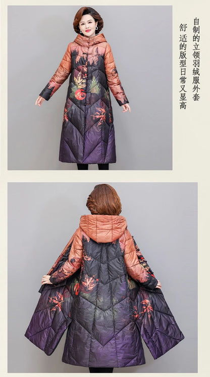 Ultra Light Down X-long Coat Winter Women