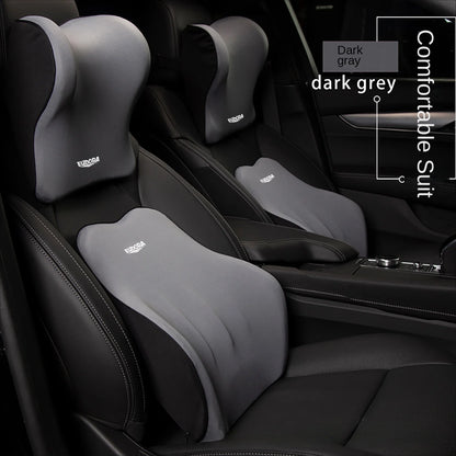 Comfortable Memory Foam Car Seat Cushion with Lumbar Support and Neck Pillow
