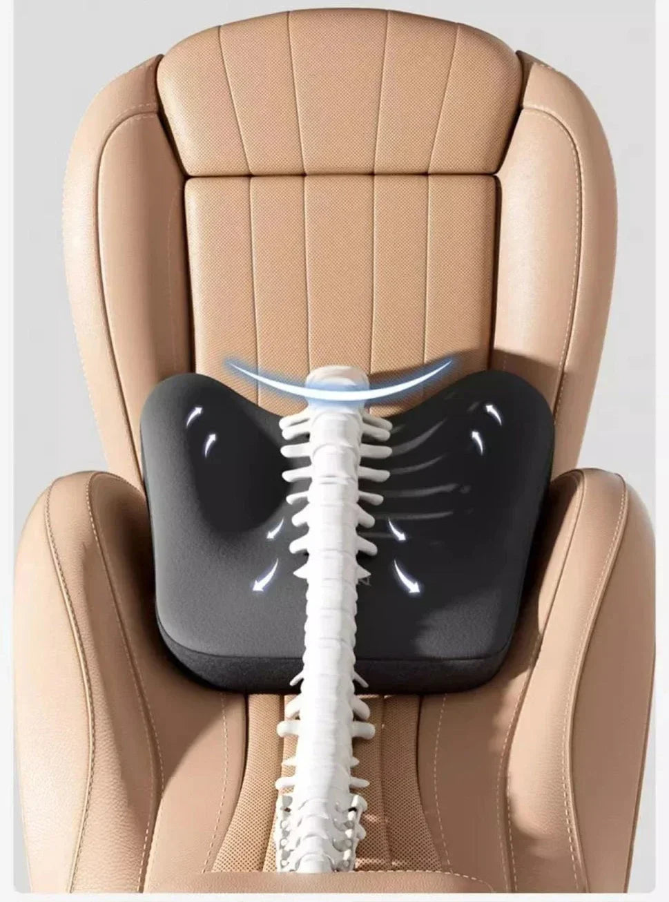 Comfortable Memory Foam Car Seat Cushion with Lumbar Support and Neck Pillow