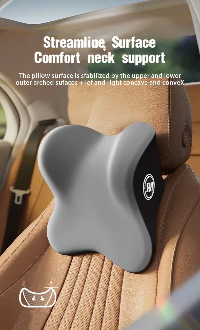 Comfortable Memory Foam Car Seat Cushion with Lumbar Support and Neck Pillow