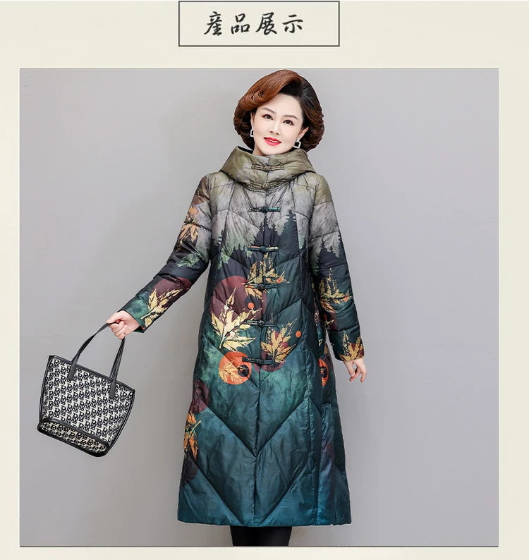 Ultra Light Down X-long Coat Winter Women