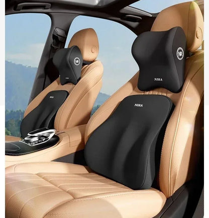 Comfortable Memory Foam Car Seat Cushion with Lumbar Support and Neck Pillow