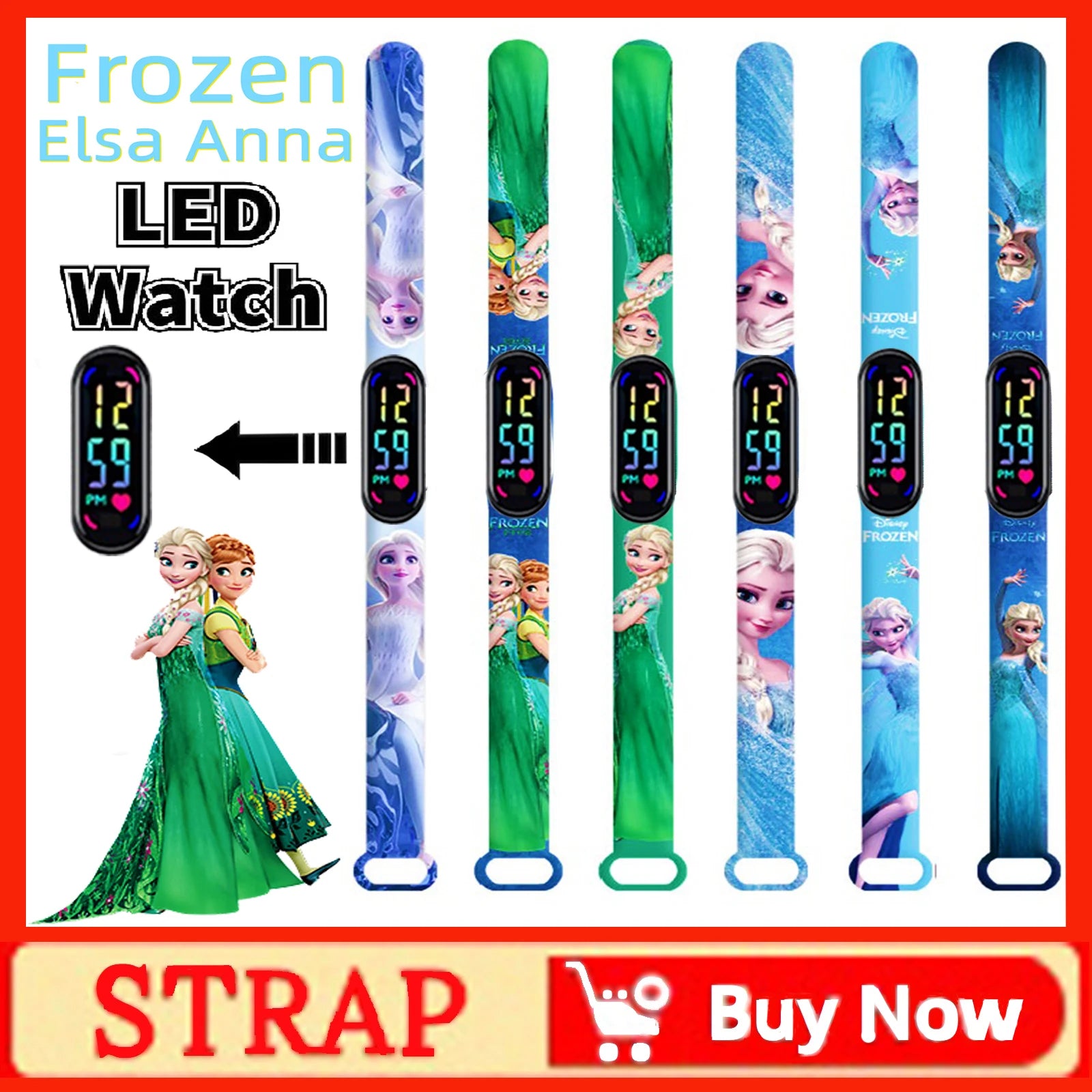 Anime Figures LED Luminous Watch Waterproof