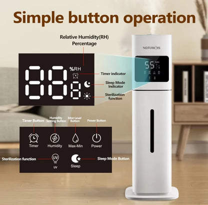 8L Household Humidifier Floor-Mounted Ultrasonic UV Air Mist Purifier