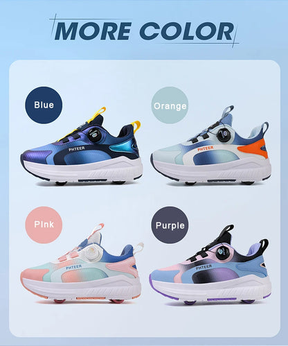 Two Wheels Roller Skating Shoes With Light