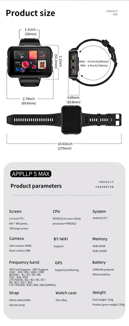 Smartwatches Dual Camera with Flashlight Gaming Watch