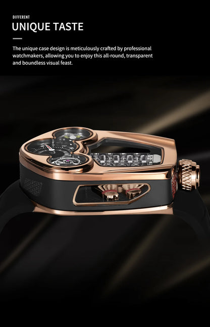 TOP-luxurious Stainless steel Compass Waterproof Swiss quartz 762 movement watch