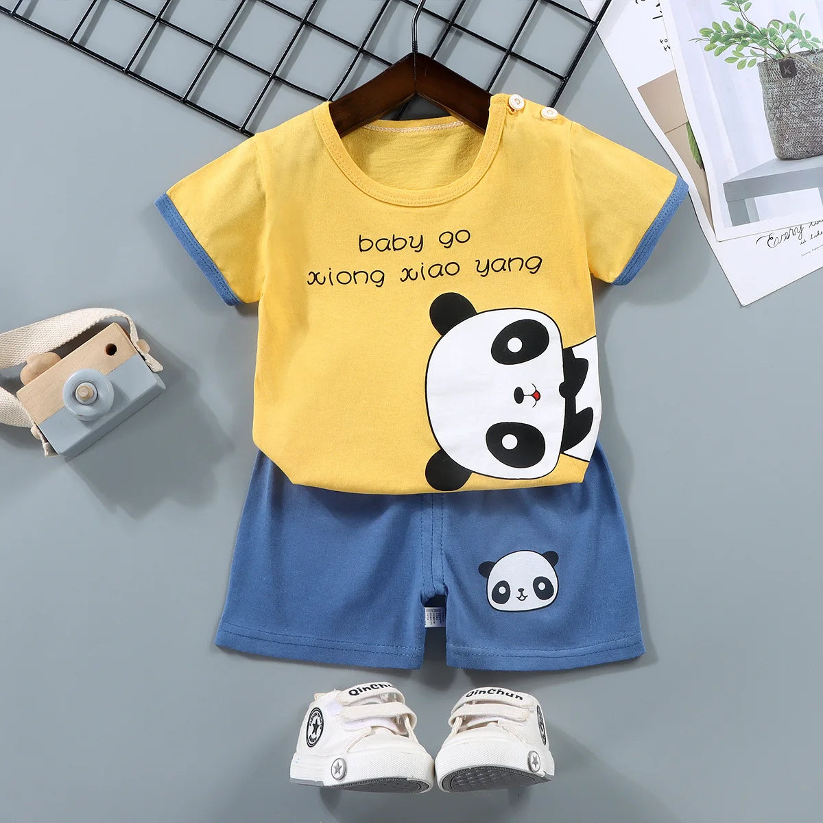 2PCS Cotton Short sleeve Children Clothing Suit