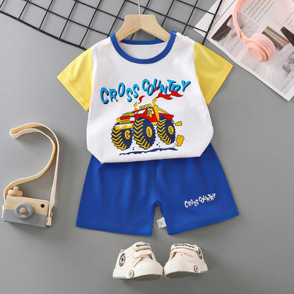 2PCS Cotton Short sleeve Children Clothing Suit