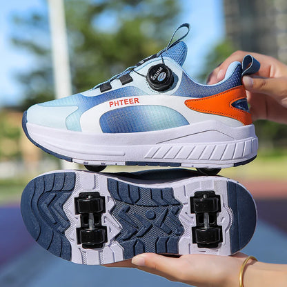 Two Wheels Roller Skating Shoes With Light