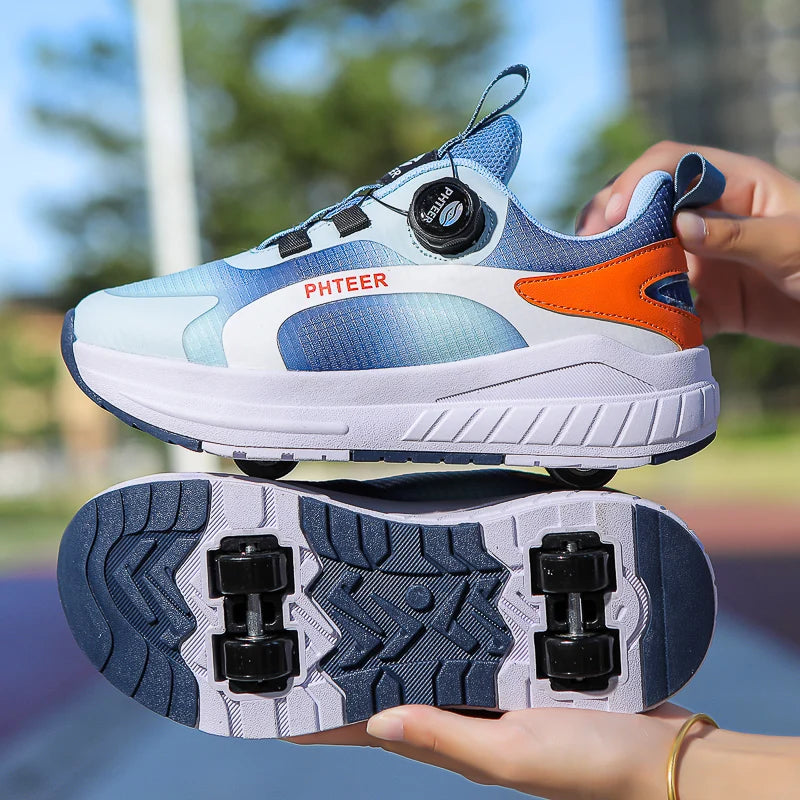 Two Wheels Roller Skating Shoes With Light