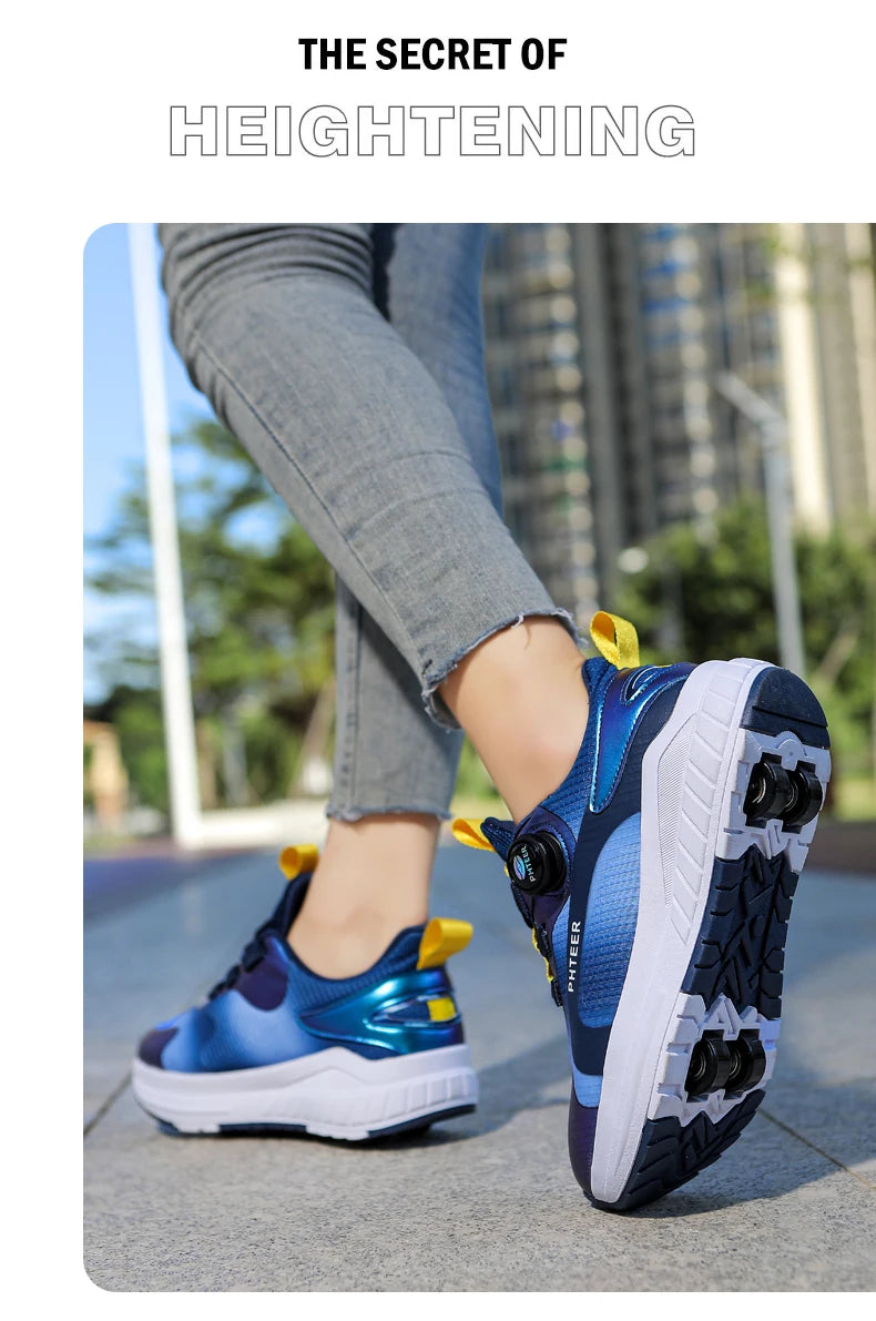 Two Wheels Roller Skating Shoes With Light
