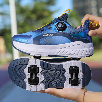 Two Wheels Roller Skating Shoes With Light