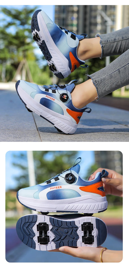 Two Wheels Roller Skating Shoes With Light