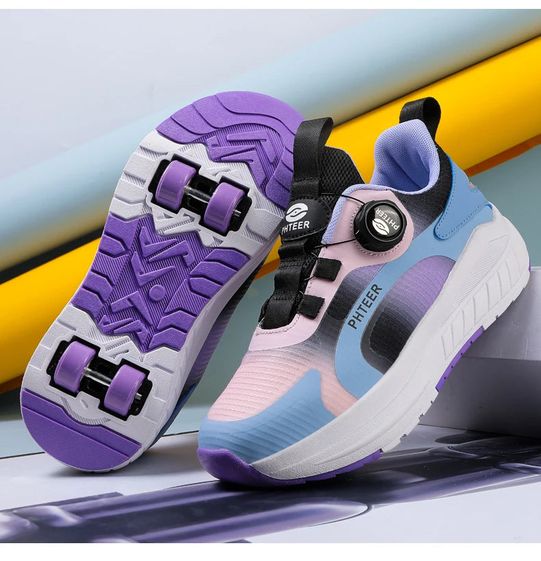 Two Wheels Roller Skating Shoes With Light