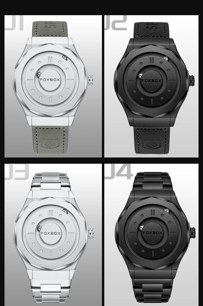 Outdoor Sports Waterproof Scrolling Pointer Magnetic Force Watch Men