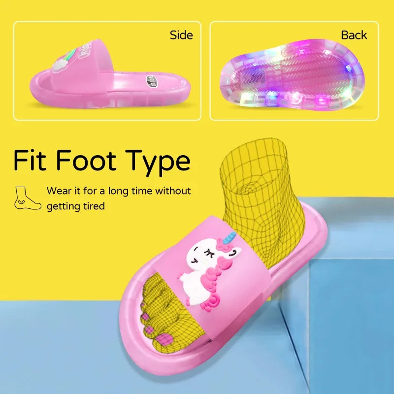 Lighted Fashion Cute Kids Slippers