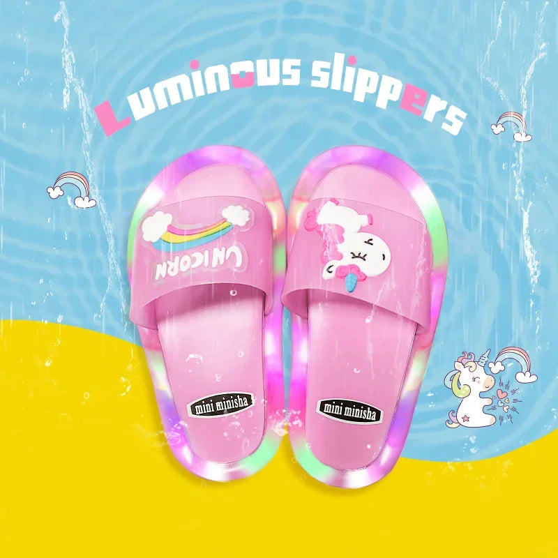 Lighted Fashion Cute Kids Slippers