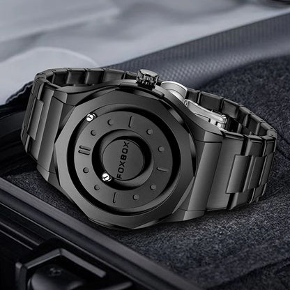 Outdoor Sports Waterproof Scrolling Pointer Magnetic Force Watch Men