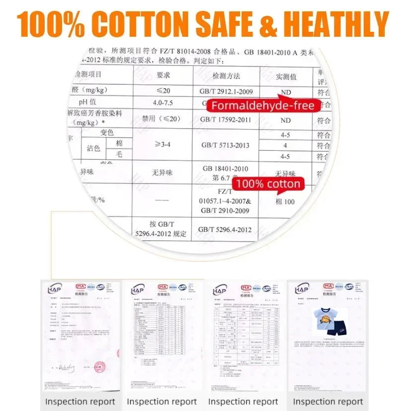 2PCS Cotton Short sleeve Children Clothing Suit
