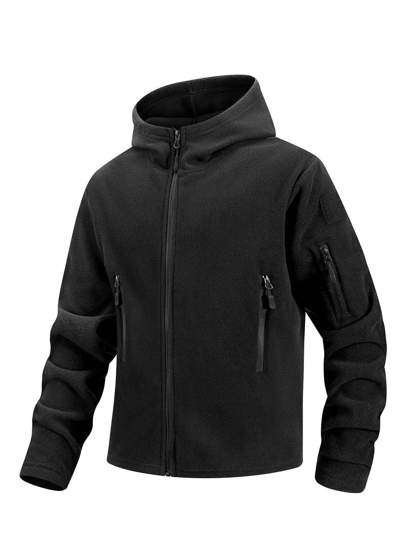 Men's Hiking Tactical Fleece Full Zip Hooded